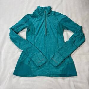 Lululemon Run Alpine Pullover Hoodie Teal Turquoise Women’s 4 Running Thumbholes